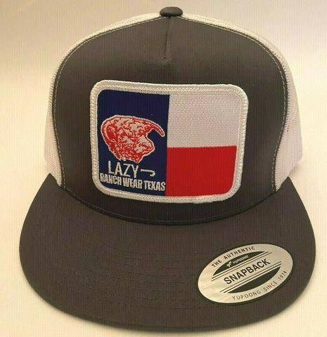 Lazy J Ranch Wear Gray & White 4" Texas Elevation Patch Cap - Southern Girls Boutique