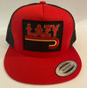 Lazy J Ranch Wear Red & Black 4" Fire J Patch Cap Lazy J Hat - Southern Girls Boutique