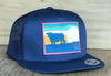 Lazy J Ranch Wear Navy & Navy 4" Sky Patch Cap Lazy J Hat - Southern Girls Boutique